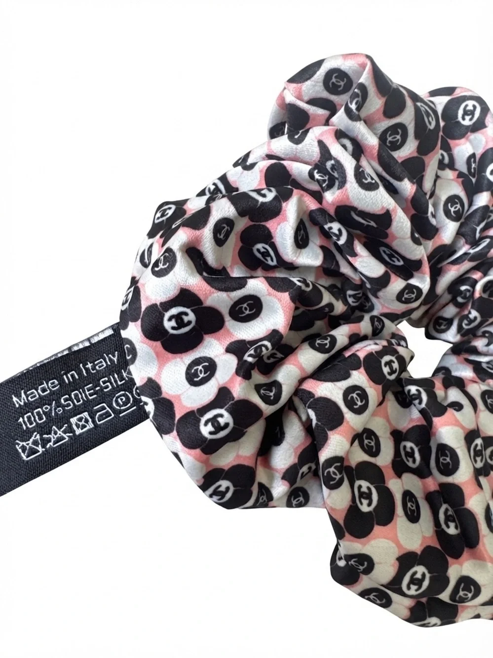 CHANEL silk scrunchie
